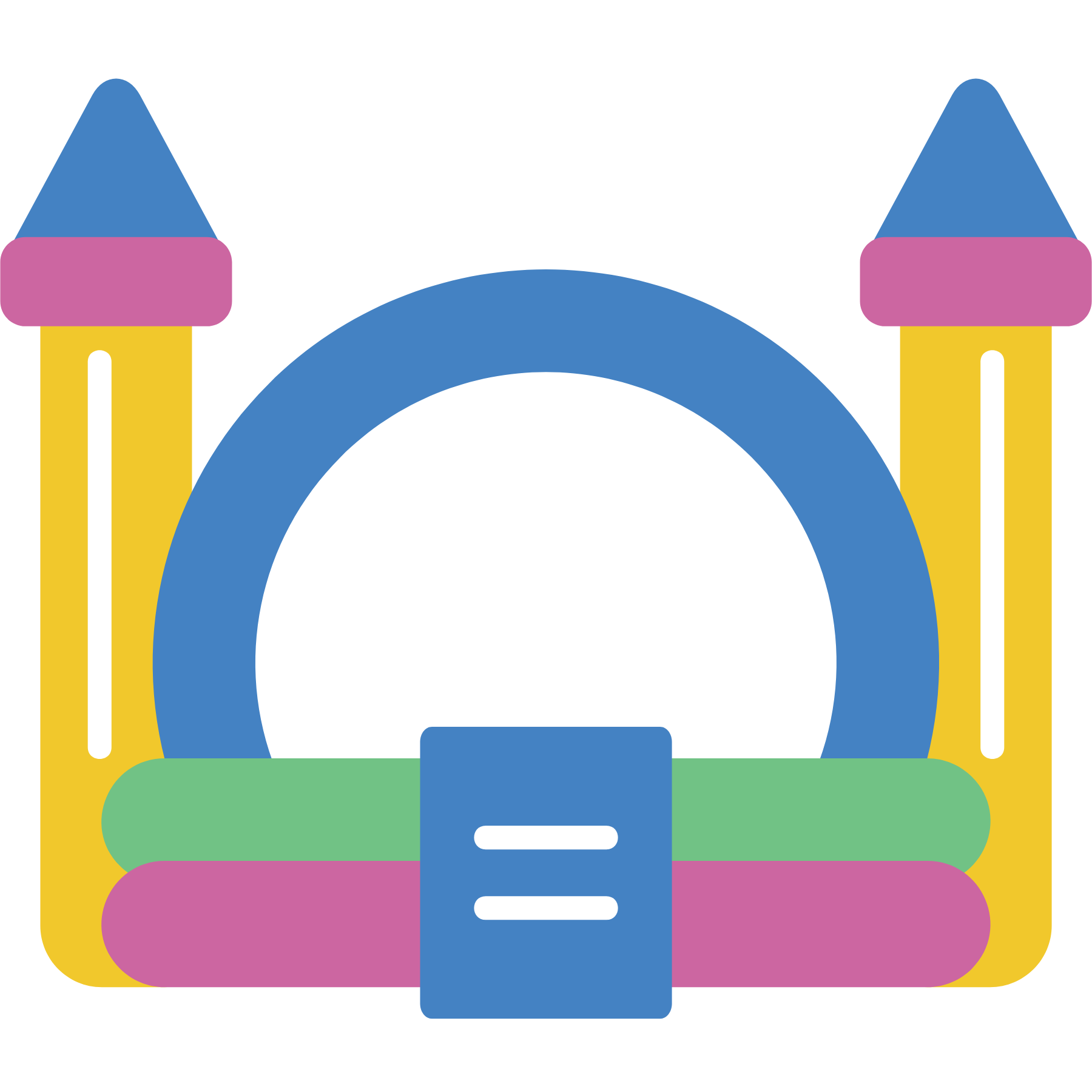 Castell inflable de colors